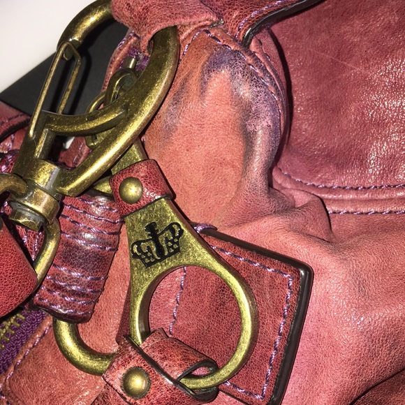 Vintage Juicy Couture purple leather purse. - Picture 6 of 16